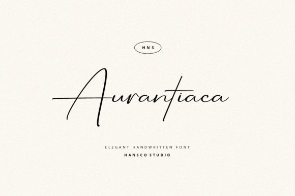 Aurantiaca Signature: A Feminine Handwriting Font for Modern Design Projects
