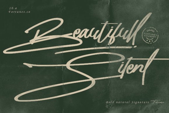 Beautifull Silent: A Signature Typeface for Timeless Elegance