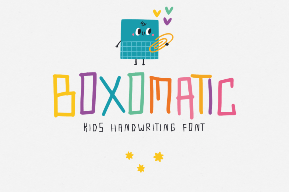 Boxomatic: A Playful Kids Handwriting Font for Creative Designers