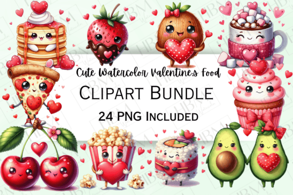 Cute Watercolor Valentine’s Day Food: Add Charm to Your Creations