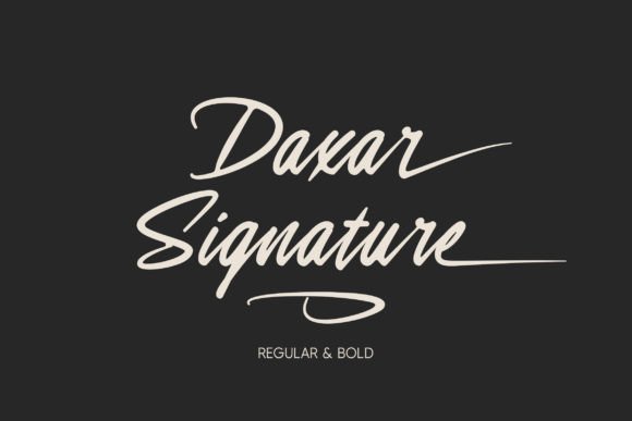 Daxar Signature: A Bold and Elegant Script Font