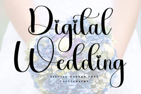 Digital Wedding: A Modern Typographic Elegance for Creative Projects