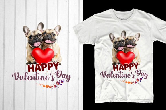 Happy Valentine's Day, Bull Dog Couple: A Trendy Design for Your POD Business