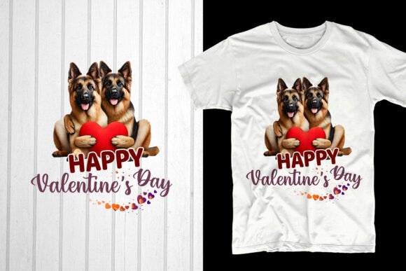 Happy Valentine’s Day German Shepherd Design for POD Sellers