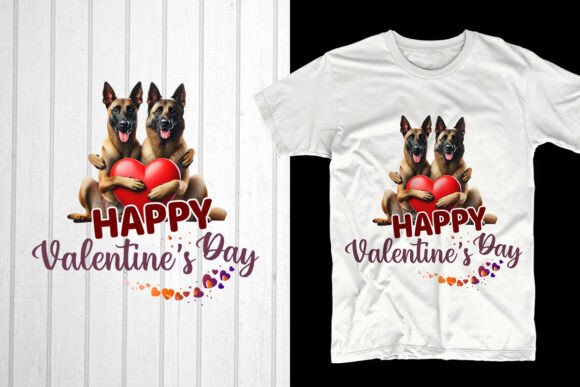 Happy Valentine’s Day Malinois Dog Couple