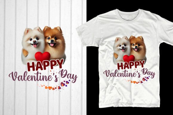 Happy Valentine’s Day Pomeranian Couple: The Perfect POD Design for Your Business
