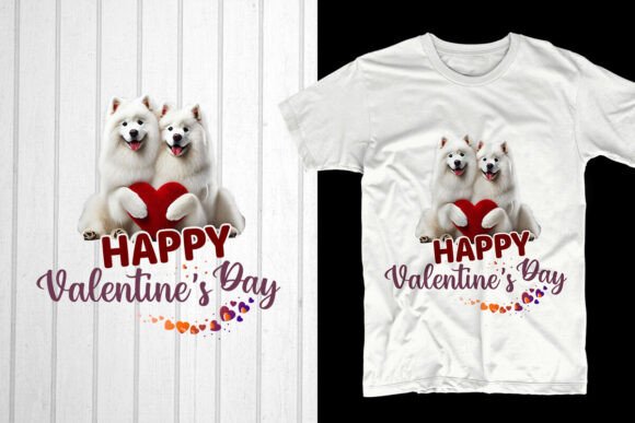Happy Valentine’s Day: Samoyed Couple – A Trendy Design for Your POD Business