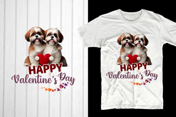 Happy Valentine’s Day Shih Tzu Couple: A Heartwarming Design for Your POD Business