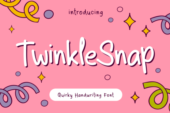 Introducing TwinkleSnap: A Quirky Handwriting Font for Creative Expression