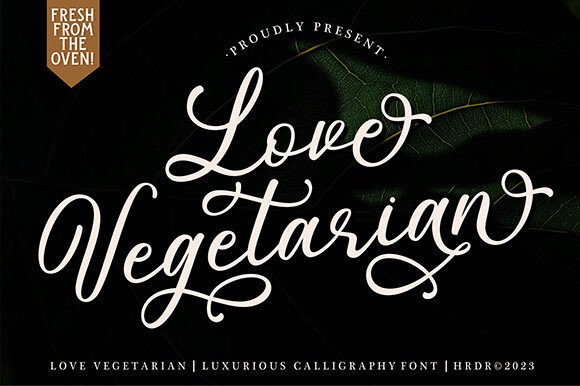 Love Vegetarian: A Versatile Script Font for Stylish Design Projects
