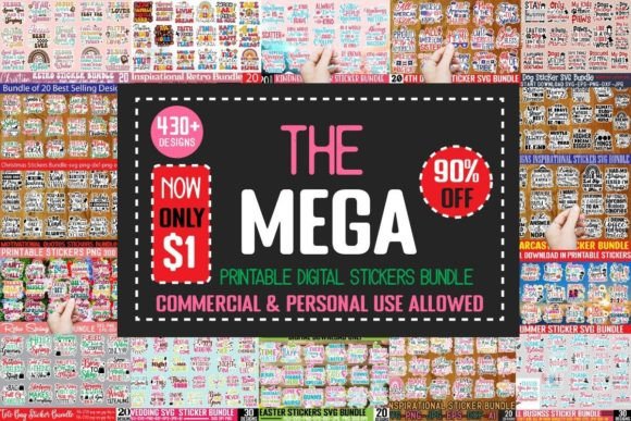 Printable Digital Stickers Bundle: A Versatile Design Asset