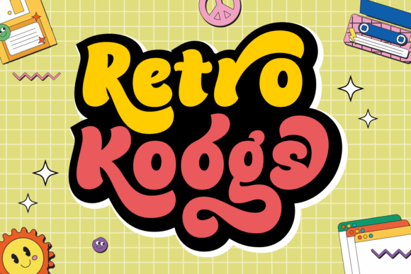 Retro Koogs: A Stylish Display Font for Modern Designers