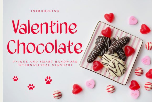 Valentine Chocolate: A Handcrafted Font for Elegant Designs